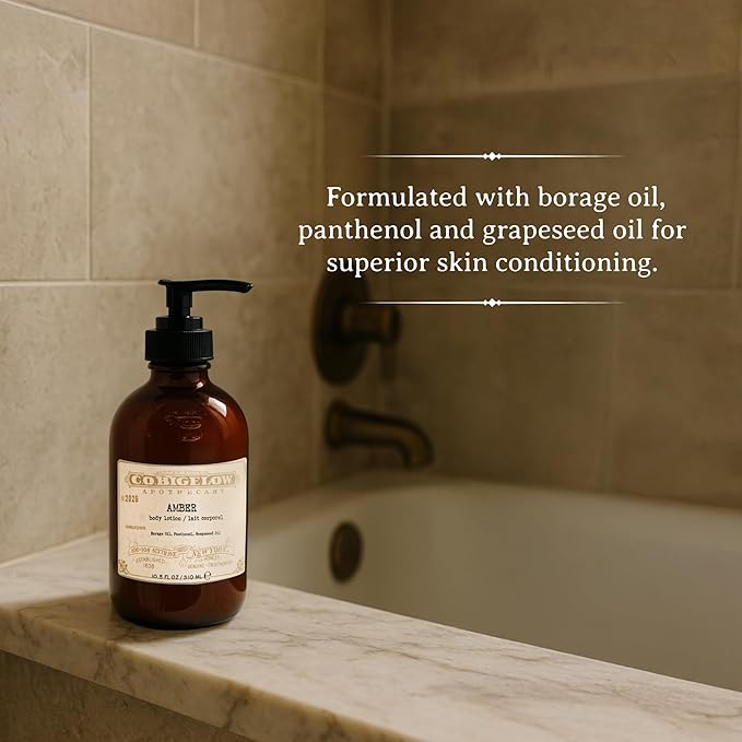 C.O. Bigelow Iconic Collection Amber Body Lotion, Scented Body Cream with Grapeseed Oil and Shea Butter, 10.5 fl oz-GlimoraGlow