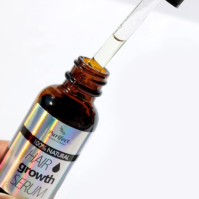 100 Natural Botanical Hair Growth Serum for Nourishing Hair Scalp and Protecting Hair loss, Moringa Camellia Rosemary Castor Tea Tree Peppermint Jojoba Blended , Made In USA (2oz)-GlimoraGlow