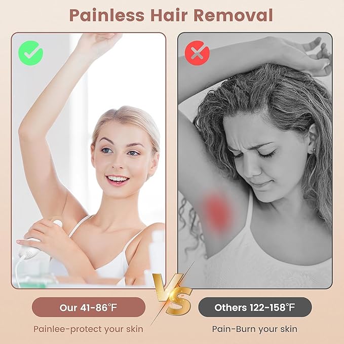 IPL Hair Removal Device, Hair Removal Body and Face for Home Use for Armpits Legs Arms Bikini Line，model S3-GlimoraGlow