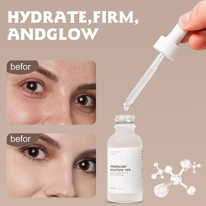 Argireline Serum For Face, Advanced Anti-Wrinkle Facial Serum For Women, Moisturizing Argireline 10% Solution For Face, Argireline Peptide.Suitable For All Skin (1, 2PC)-GlimoraGlow