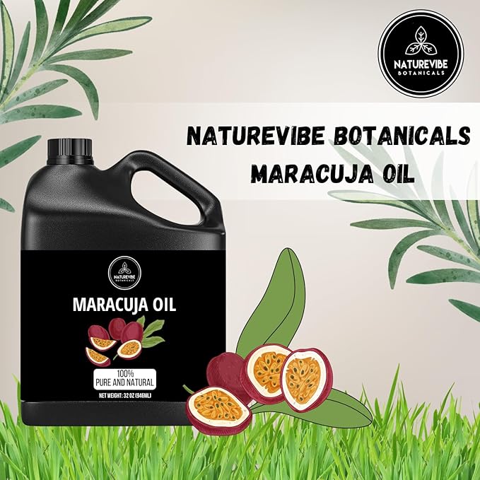 Naturevibe Botanicals Maracuja Oil 32 Ounces | 100% Pure and Natural | Great for Skin Care and Hair Care-GlimoraGlow