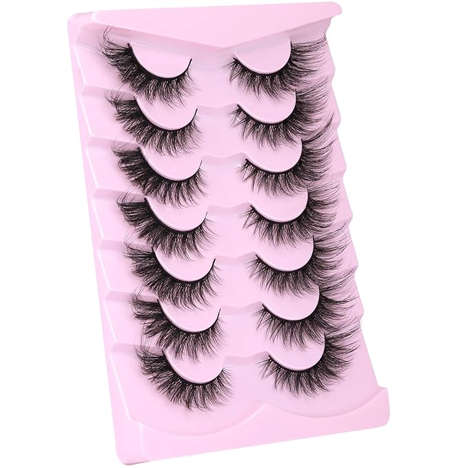 False Lashes Natural Look Faux Mink Eyelashes Wispy Fox Eye Lashes That Look Like Extensions 3D Mink Lashes Natural Strip Lashes Pack by Kiromiro-GlimoraGlow