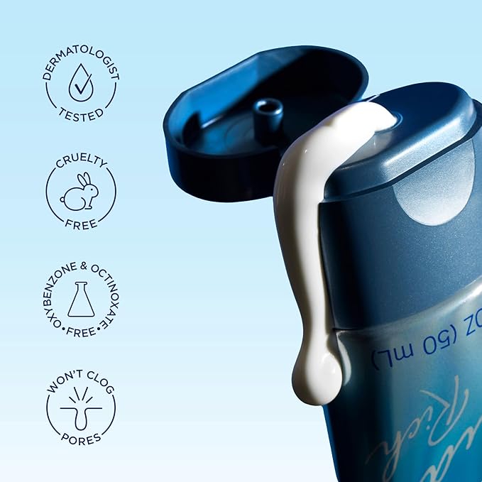 Biore UV Aqua Rich SPF 30 Daily Moisturizer Sunscreen for Face, For Sensitive Skin, Oil Free, Hyaluronic Acid, Vegan, Oxybenzone & Octinoxate Free, Dermatologist Tested, 1.7 Oz, 3pk-GlimoraGlow