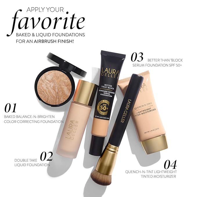 LAURA GELLER NEW YORK Full Coverage Foundation Blending Brush for All Face Makeup & Foundation-GlimoraGlow