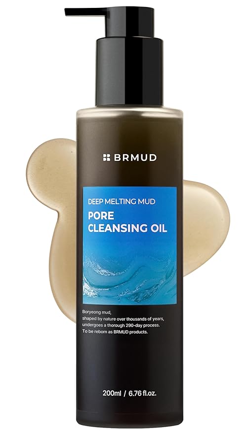 Deep Melting Mud Pore Cleansing Oil - Gentle Make Up Facial Oil Cleanser with Boryeong Mud, Sunflower Seed & 7 Fermented Oils - Vegan & Non-Comedogenic Korean Skincare (6.76 fl oz)-GlimoraGlow