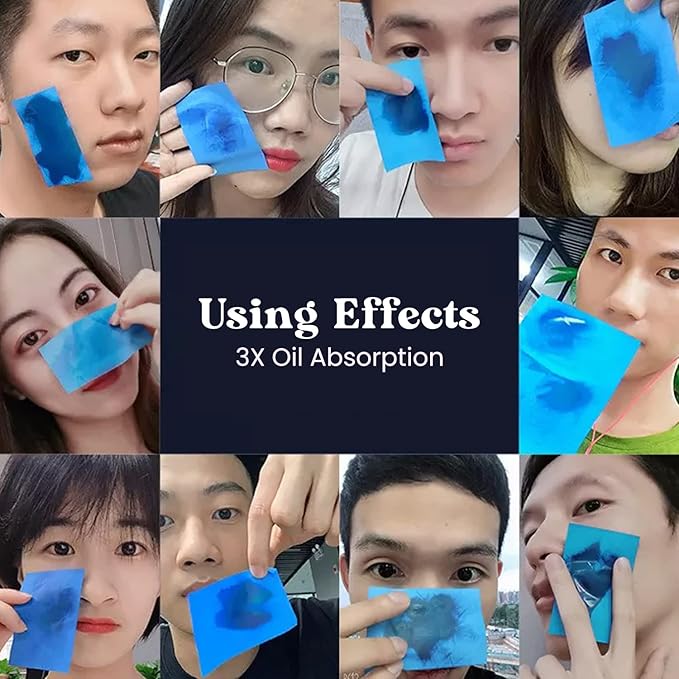 ROSELYNBOUTIQUE Oil Blotting Sheets for Face - 100 Organic Premium Flexible Silky Blotting Sheets Instant Oil-Absorbing Remove Excess Oil & Shine Oil Control Films-GlimoraGlow