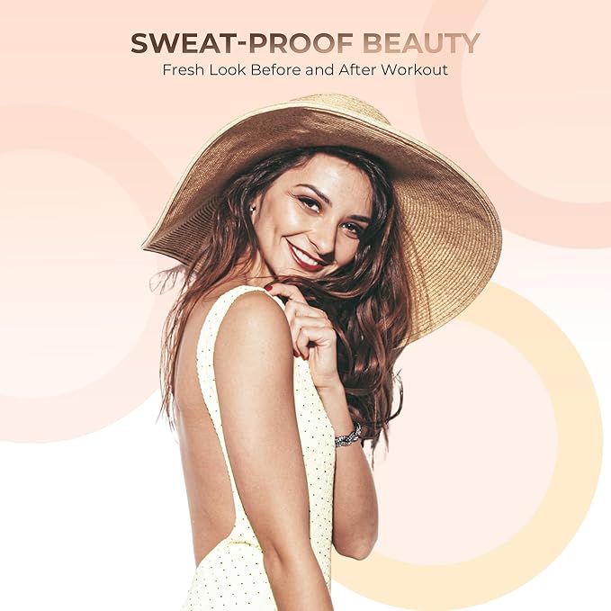 1 Ounce Light Tan Foundation Powder Refill By Sweet Face Minerals, Lightweight Mineral Loose Makeup Powder with SPF 20, Full Coverage Flawless Finish, Talc-free, Cruelty-Free, Refillable Pouch-GlimoraGlow