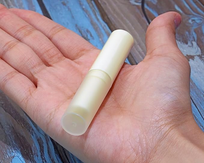 0.14oz Empty Flavored Lip Balm Container Tubes Plastic Homemade Moisturizing Lip Stick with Caps Bulk Fit for Women Adult DIY Making Supplies, 25 Count (Beige)-GlimoraGlow