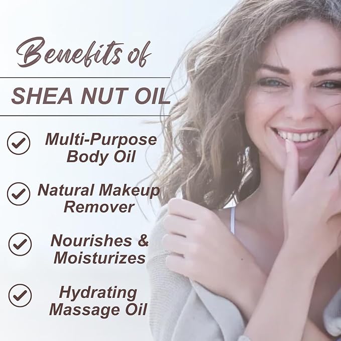 Naturevibe Botanicals Shea Nut Oil 32 Ounces | 100% Pure and Natural | Great for Skin Care and Hair Care-GlimoraGlow