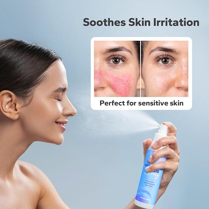 Hypochlorous Acid Spray (8.45 Fl Oz), Facial Spray for Skin Cleansing & Soothing, Hypoallergenic HOCL Sprays for Face & Eyes, All-Purpose Cleaner for Sensitive Skin Care-GlimoraGlow