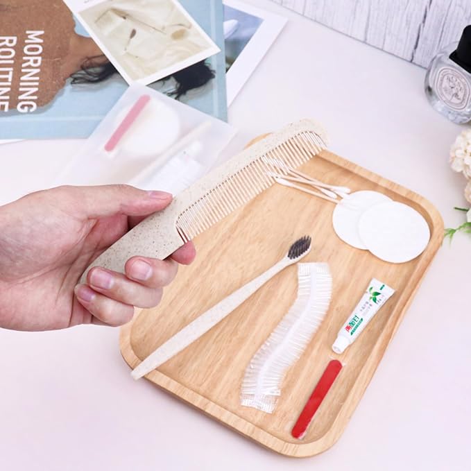 Hygiene Kit, Hygiene Kit Bulk, Travel Hygiene Kit With Toothbrush, Toothpaste, Care Package, Comb, Shower Cap, Individually Packed, Suitable For Hotel, Home, Camping, Travel (50-PACK)-GlimoraGlow