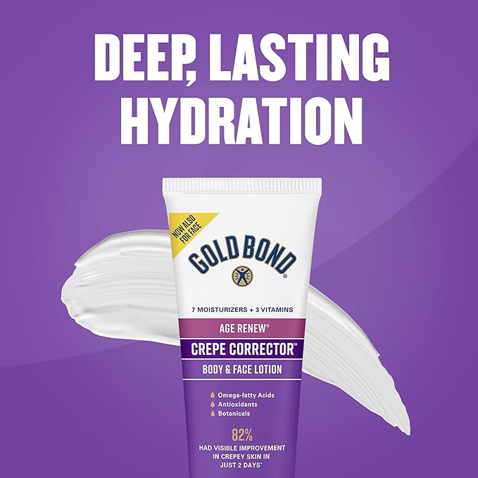 Gold Bond Age Renew Crepe Corrector Body Lotion, Replenishing & Smoothing Formula, 8 oz.-GlimoraGlow