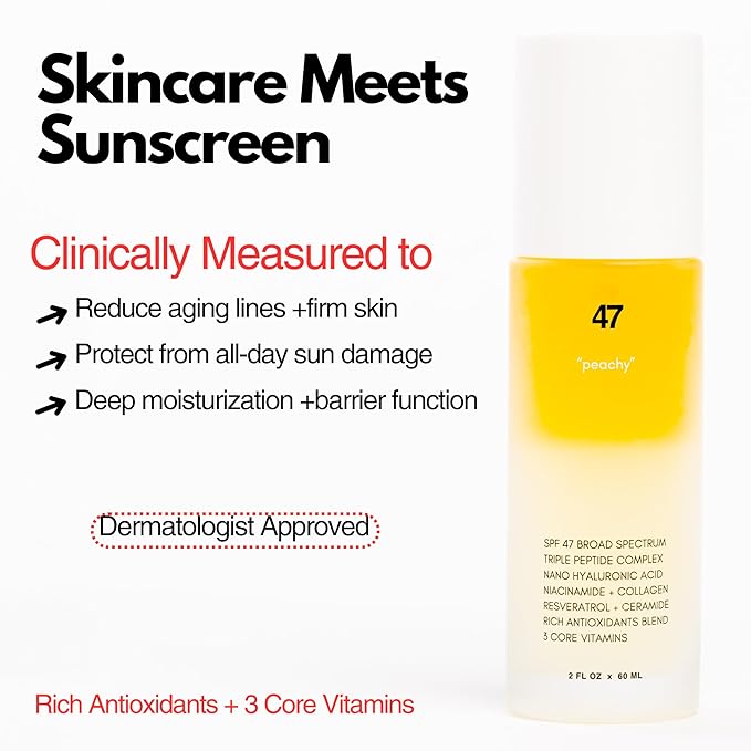 | PLUXOS 47 | SUNSCREEN + SKINCARE SPF 47 FACE MIST SPRAY (Unscented) | SUN DEFENSE COMPLEX CARE | Apply Over Makeup, Broad Spectrum, Clear, Light, Vegan, Hydrate, Fight Acne, Anti-Aging, Cell Repair-GlimoraGlow