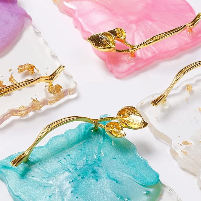 2023 Retro Nail Art Palette, Nail Painting Mixed Color Palette with Leaves Handle, Nail Holder Gel Color Makeup Display Board Pallet (Purple)-GlimoraGlow