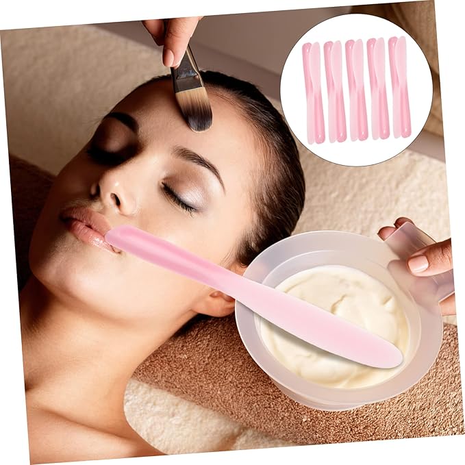 10pcs Tool Stick Makeup Spatula Cosmetic Plate Mixer Cosmetic Mixer Silicone Stirring Tools Beauty Spatula Makeup Plate Spatula Makeup Mixing Tool Makeup Mixer Tool-GlimoraGlow