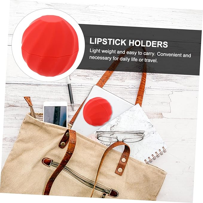 10pcs Box Spherical Lipstick Case Bulk Lip Balm Lipgloss Lip Gloss Round Ball Containers Lip Balm Containers Lip Balm Sphere Container Empty Lip Balm Sphere Lip Balm Bottles Red-GlimoraGlow