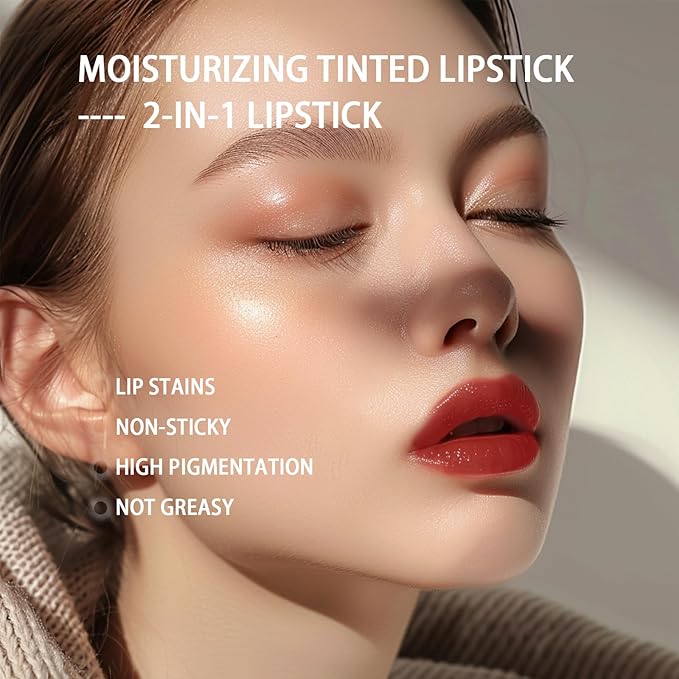 Hydrating Tined Lip Blams - Moisturizing High Pigmented Lip Blam Stick Care Plumping Glossy Finish for Dry Lips for Women-GlimoraGlow