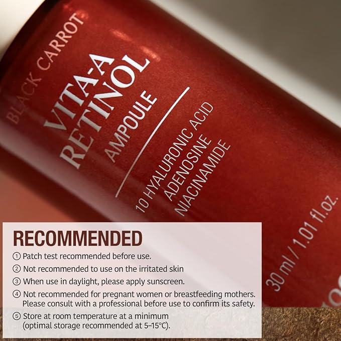 GOODAL Black Carrot VITA-A Retinol Ampoule 30ml, Hydration Facial Serum for Glowy Skin, Lightweight Serum, Korean Skincare, Pore minimizer-GlimoraGlow