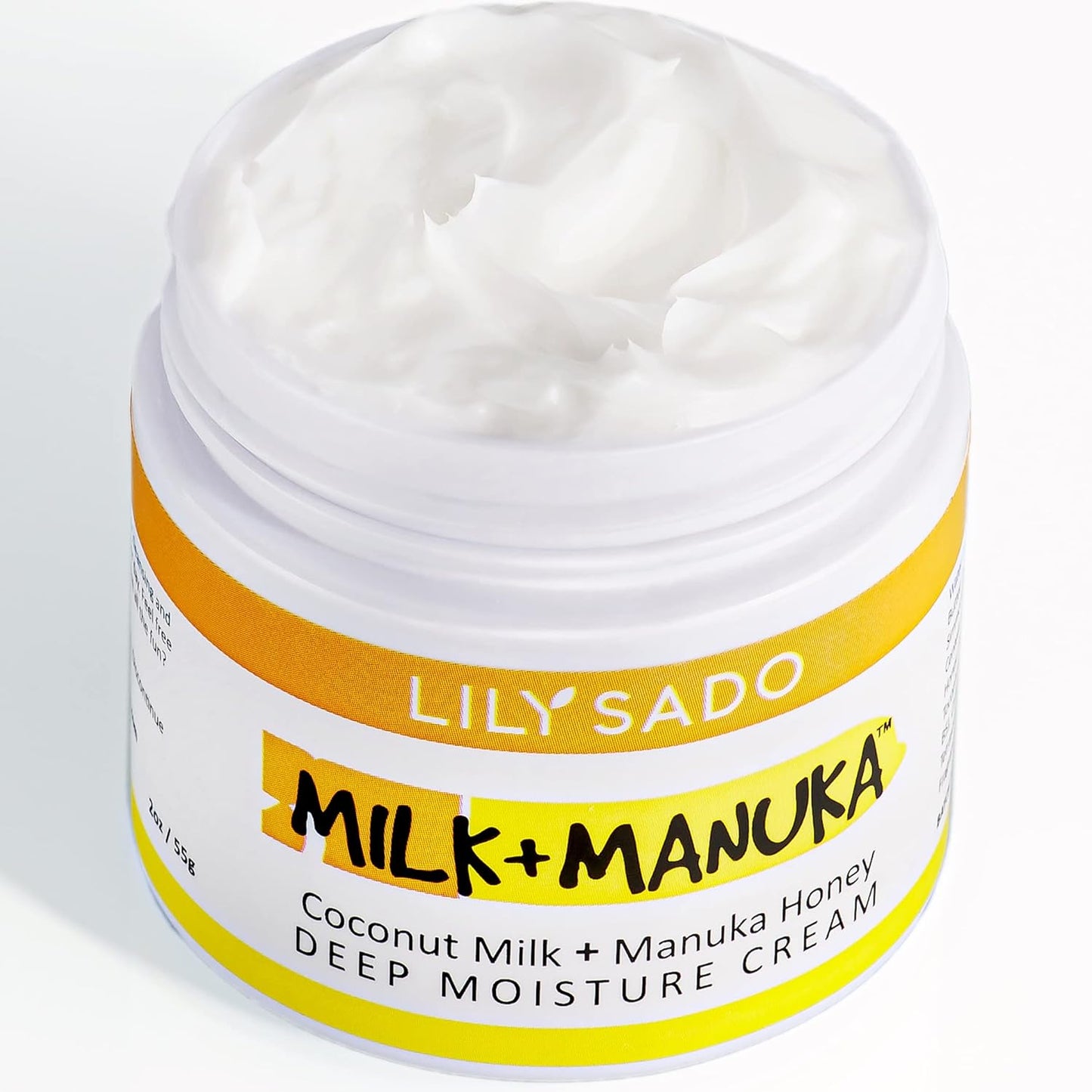 LILY SADO MILK+MANUKA™ Coconut Milk and Manuka Honey Natural Face Moisturizer - Non Greasy Organic Facial Cream with Cocoa Butter and Gotu Kola - Amazing Anti-aging Formula-GlimoraGlow