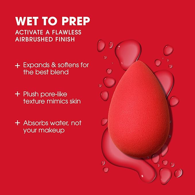 Beautyblender® | Ruby Beauty Blender Makeup Sponge, Super-Soft Foam Easily Blends Foundations, Powders & Creams, Made in USA, Reusable, Washable, Streak Free Application, Vegan, Cruelty Free-GlimoraGlow