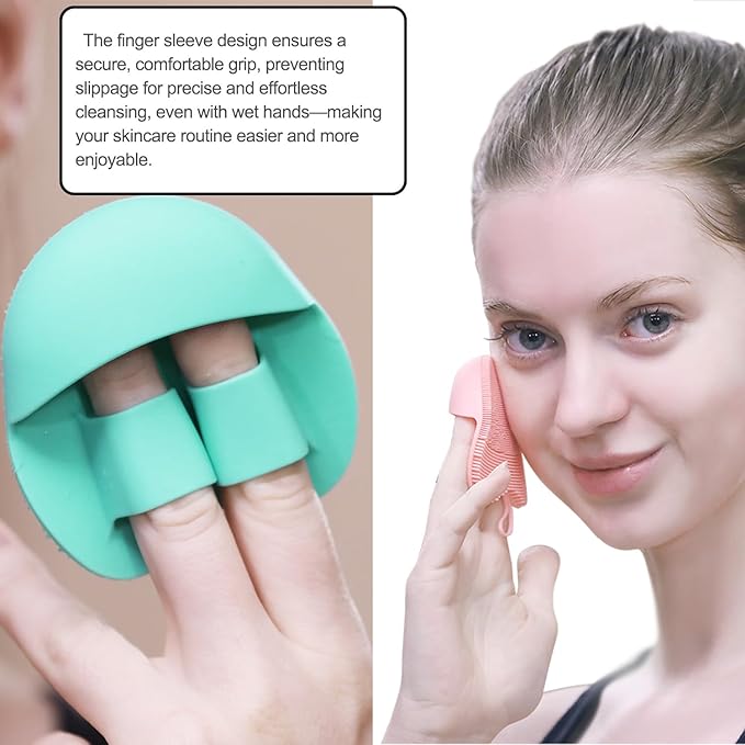 INNERNEED Soft Silicone Facial Cleansing Brush Set, Gentle Exfoliating and Massaging Face Scrubber Pad, Anti-Slip Design for Blackhead Removal and Skin Care (Pack of 3)-GlimoraGlow