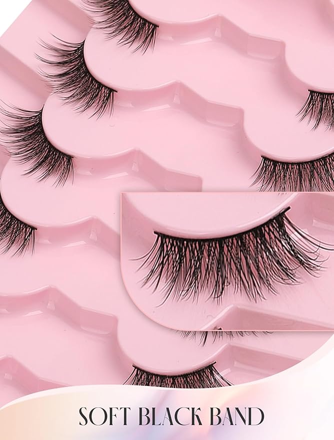 Half Lashes Natural Lashes Wispy Lashes Corner Lashes 3/4 False Eyelashes Natural Half Eyelashes W19-GlimoraGlow