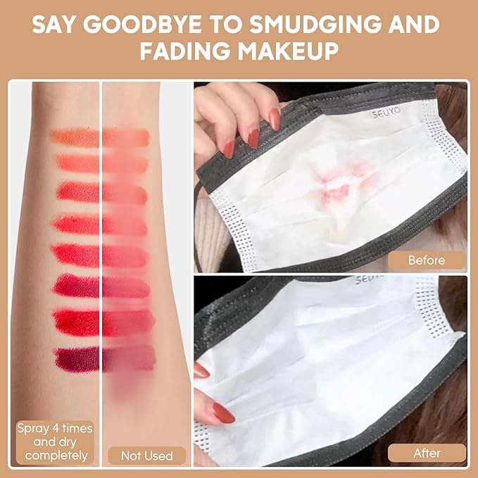 Makeup Setting Spray, 8.12 Fl Oz Matte Finishing Spray, Ultra Fine Setting Mist, Long Lasting Fixing Spray, Lightweight Oil Control Hydrating Refreshing Fast Drying, Vegan & Cruelty-Free-GlimoraGlow