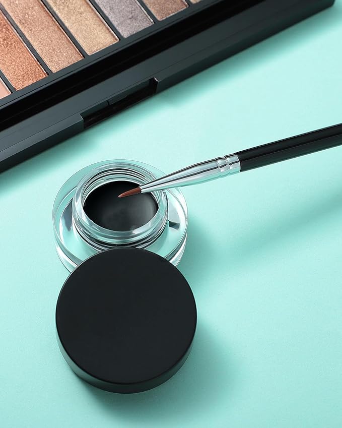 Eyeliner Brush Ultra Fine Point Premium Gel Eyeliner Brush Nylon Bristles Professional Makeup Tools for Lquid Powder And Paste Black (E819)-GlimoraGlow