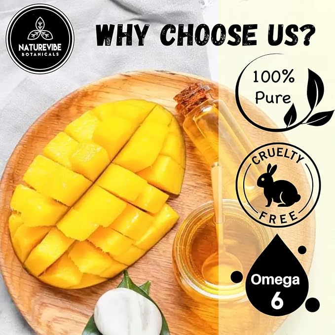 Naturevibe Botanicals Mango Oil 32 Ounces | 100% Pure and Natural | Great for Skin Care and Hair Care-GlimoraGlow