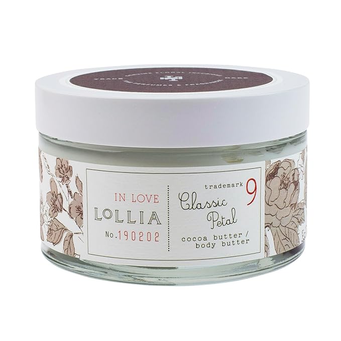 LOLLIA In Love Body Butter, 5.5 oz. - Classic Petal Fragrance - Shea Butter & Cocoa Butter, Body Lotion for Women, Hydrating & Smooth Body Moisturizer-GlimoraGlow