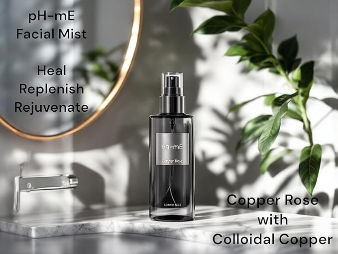 Hydrating Cleaning Face Mist, Copper Rose, Pure, Natural, Organic Ingredients Helps your Skin Reduce Wrinkles, Fine Lines, Inflammation, Acne, for Clear Beautiful Skin (2oz)-GlimoraGlow