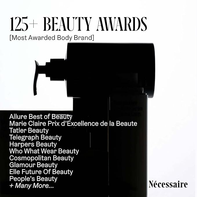 Nécessaire The Body Lotion with Pump. Eucalpytus. Multi-Peptide Firming Lotion to Moisturize, Firm, Strengthen. 2.5% Niacinamide, Vitamin C/E + Omega 6/9. 450ml / 15.2 fl oz-GlimoraGlow