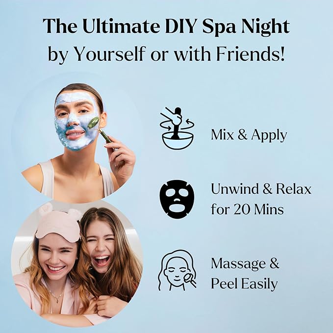 Jelly Face Mask for Facials - Hyaluronic Acid Hydrating, Brightening & Nourishing Jelly Mask with Free Jade Roller & Spatula | Professional Hydrojelly Masks | Vajacial Jelly Mask Powder | 23 Oz Jar-GlimoraGlow