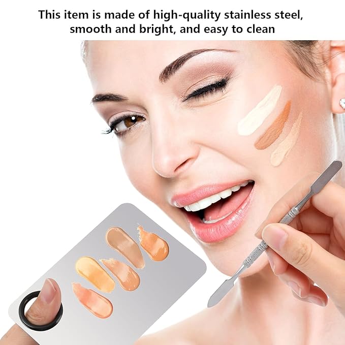 2 Pcs Professional Cream and Lip Makeup Mixing Palette with Spatula Foundation and Lip Palette Set for Travel-GlimoraGlow