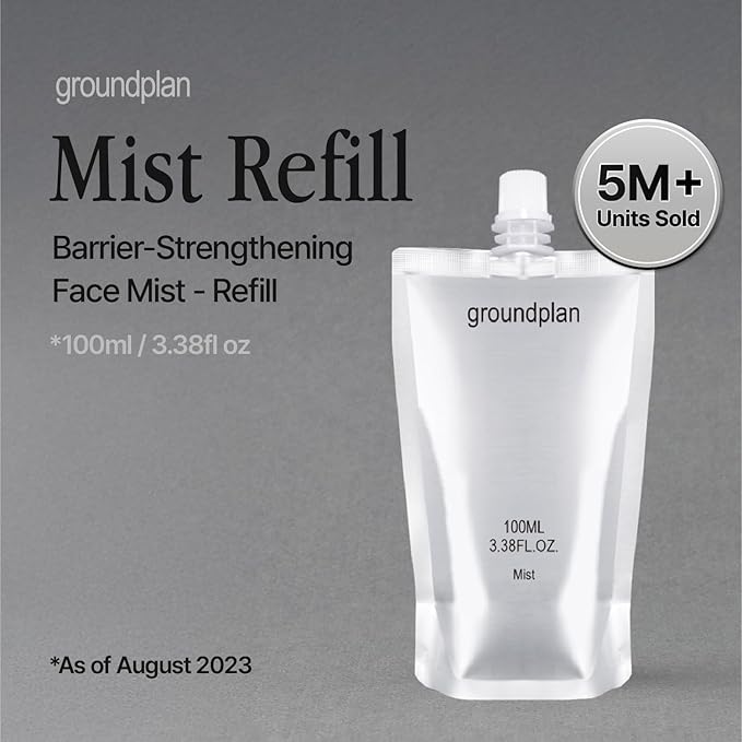 Silver Frost Mist, Refill - Facial Barrier Toner Spray with 80% Witch Hazel Water, Cica for Skin Barrier Repair, Recovery for Sensitive Skin, Dewy Hydration, Korean Skin Care (3.38 fl oz)-GlimoraGlow