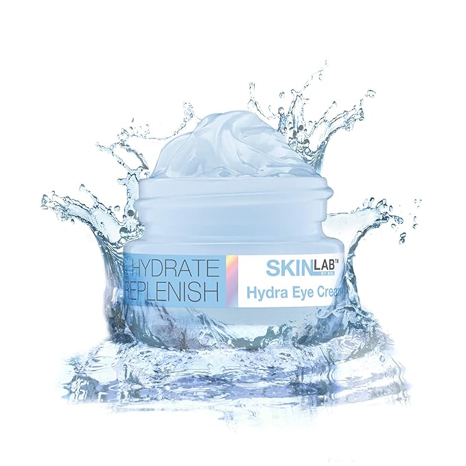 Hydrate& Replenish EYE CREAM- Gel Hydrator-Cream with Hyaluronic Acid & Marine Extracts, attracts moisture to the skin Algae And Seaweed Extracts to revitalize dull looking skin 0.5 Oz-GlimoraGlow
