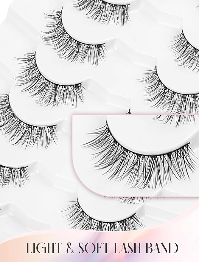 Natural Lashes Natural Eyelashes Short Eyelashes Natural Look False Eyelashes Wispy Eye Lashes Small Lashes Fake Lashes K28-GlimoraGlow
