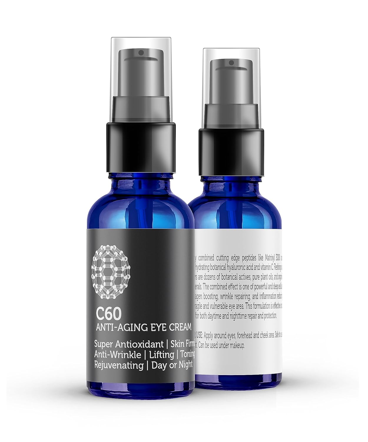 C60 Complete Skin Care Solution - Anti Aging Moisturizer, Mask, Eye Cream and Serum with Carbon 60 Superantioxidant - Brightening for Dark Spots, Even Skin Tone, Eye Area, Fine Lines & Wrinkles-GlimoraGlow