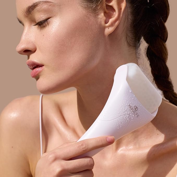 The Ice Roller by Project E Beauty | Cryotherapy Treatment | Facial Massage | Reduce Under Eye Puffiness, Dark Circles | Muscle Soreness Pain Relief Redness-GlimoraGlow