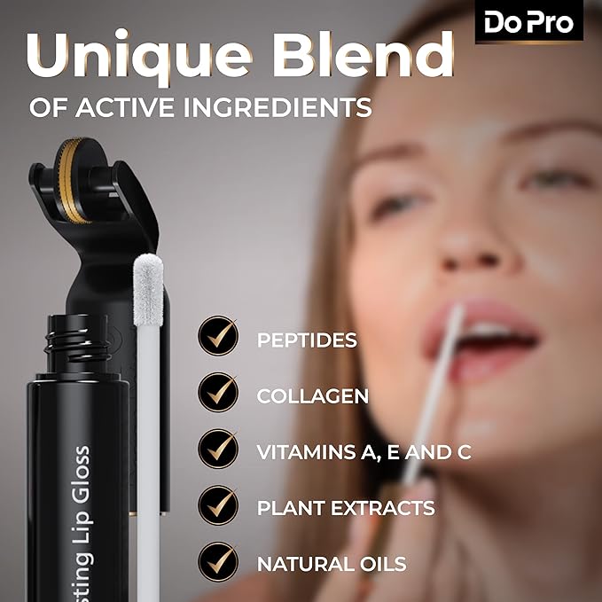 Intensive Lip Lift Stick Boost-In - Plumper Stick with Anti-Aging Stimulating Roller, Plumping Lip Stick with Hyaluronic Acid, Collagen, Vitamin C & E - Volumizing & Hydrating Lip Plumping Serum - 5ml-GlimoraGlow