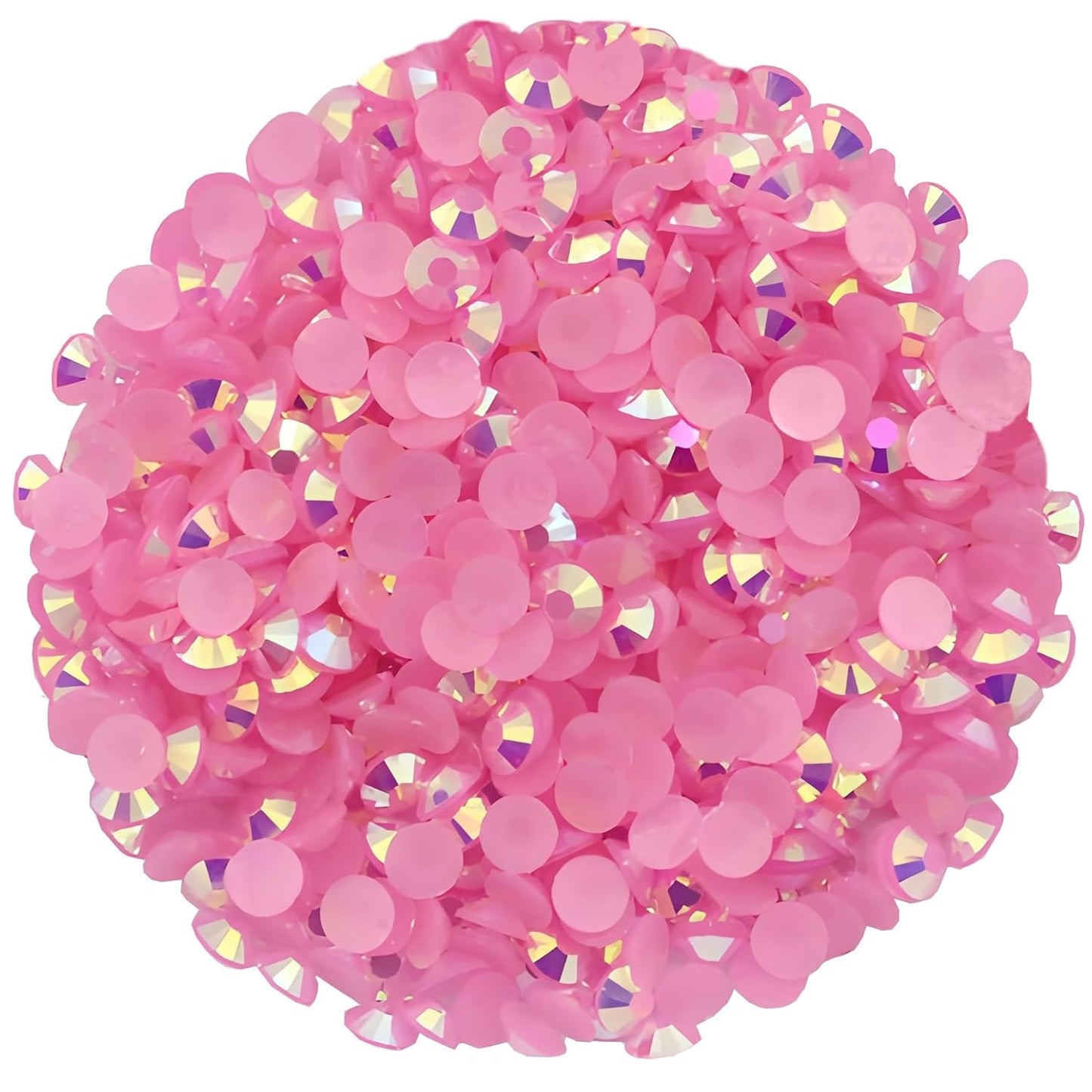 2250 Pcs SS16 4mm AB Flatback Rhinestones for Nails Art Crafts Glitter Round Shine Gems Crystals DIY Clothes Shoes （Dark Pink AB）-GlimoraGlow