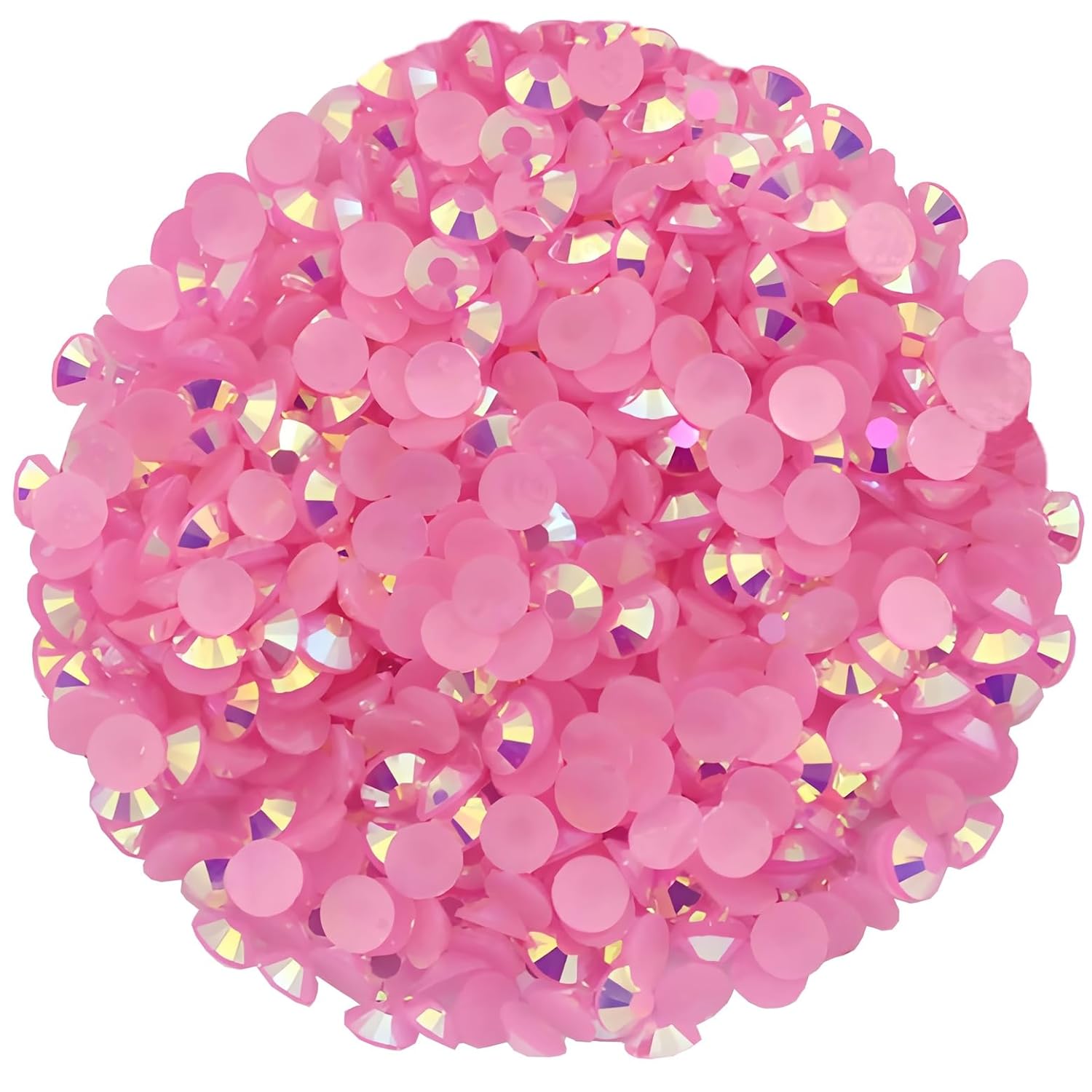1440 Pcs SS20 5mm Flatback Rhinestones for Nails Art Crafts Glitter Round Shine Gems AB Crystals DIY Clothes Shoes （Dark Pink AB）-GlimoraGlow