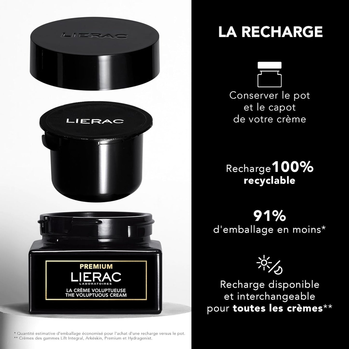 Lierac The Voluptuous Face Cream - Wrinkle-Minimizing Face Moisturizer Cream for Woman, Fine Lines, Hydrating, Corrects All the Signs of Aging with Niacinamide & Hyaluronic Acid, Sensitive Skin - 50ml-GlimoraGlow