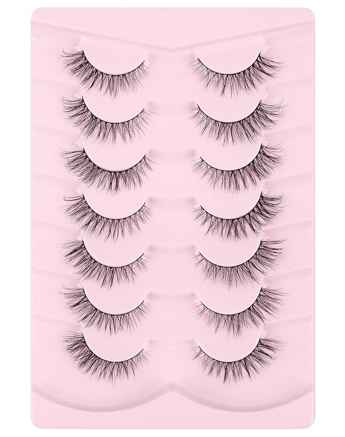 Onlyall Lashes Mink False Eyelashes Natural Wispy Lashes Soft Faux Mink Lashes Fluffy False Lashes DK77-GlimoraGlow