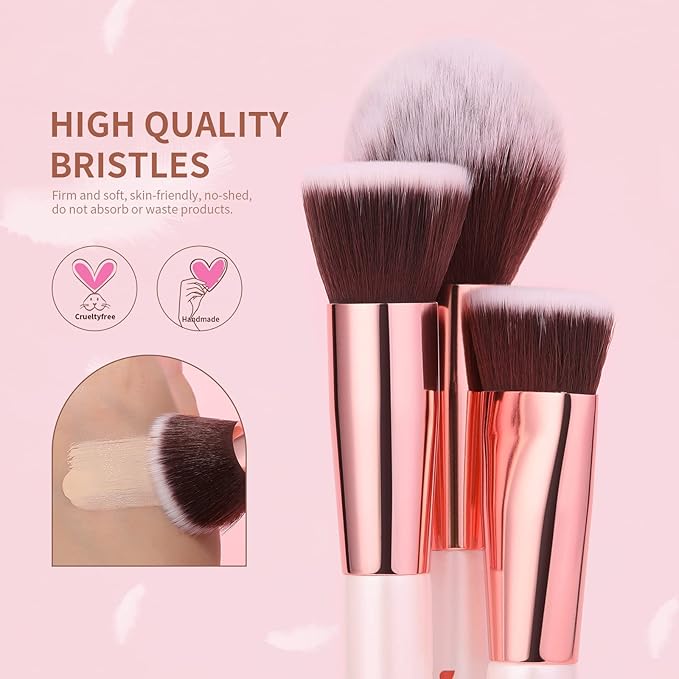 DUcare Makeup Brushes Set Professional 27Pcs Makeup Brushes Premium Synthetic Kabuki Foundation Blending Face Powder Blush Concealers Eye Shadows Make Up Brushes Kit White-GlimoraGlow