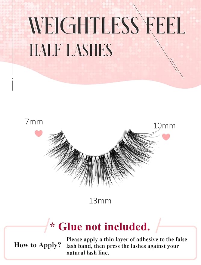 False Eyelashes Cat Eye Lashes Wispy Lashes Fake Lashes Natural Lashes Fake Eyelashes Natural Eyelashes Mink Lashes K4-GlimoraGlow