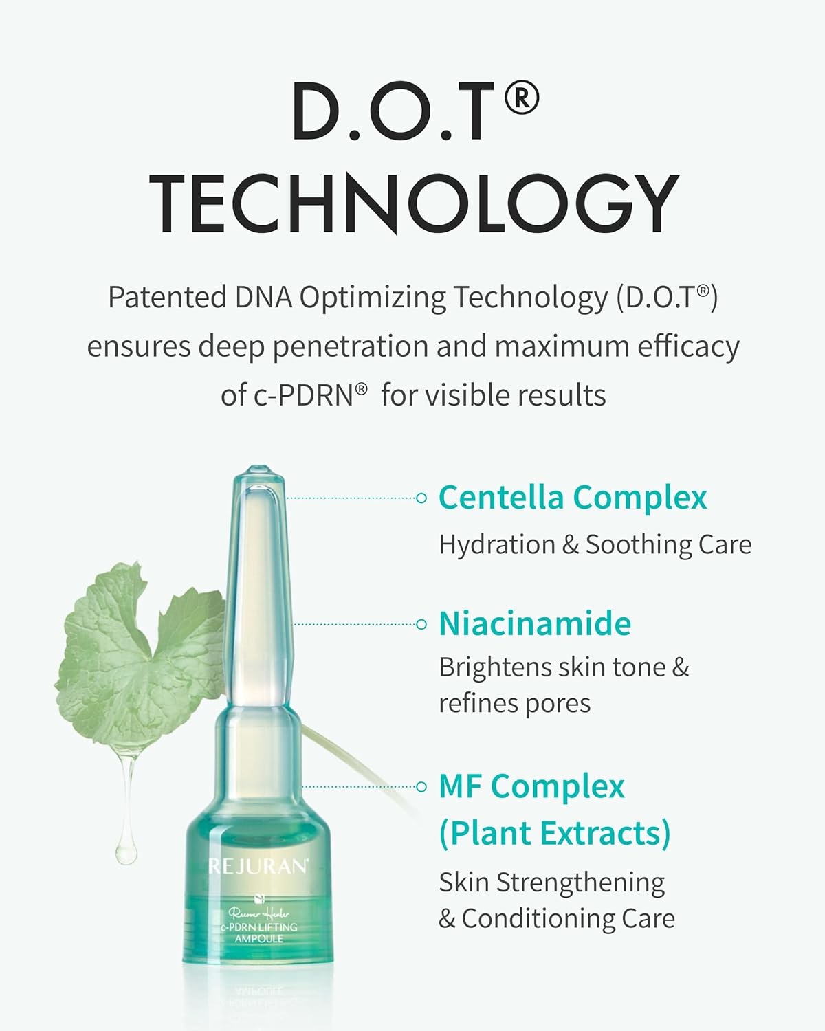 REJURAN® Recover c-PDRN® Lifting Ampoule - High Does Original Salmon DNA PDRN Serum DNA for Rejuvenation, Hydration, Skin Soothing, and Intensive Anti-Aging Korean Skincare. (2ml x 14 Vials)-GlimoraGlow