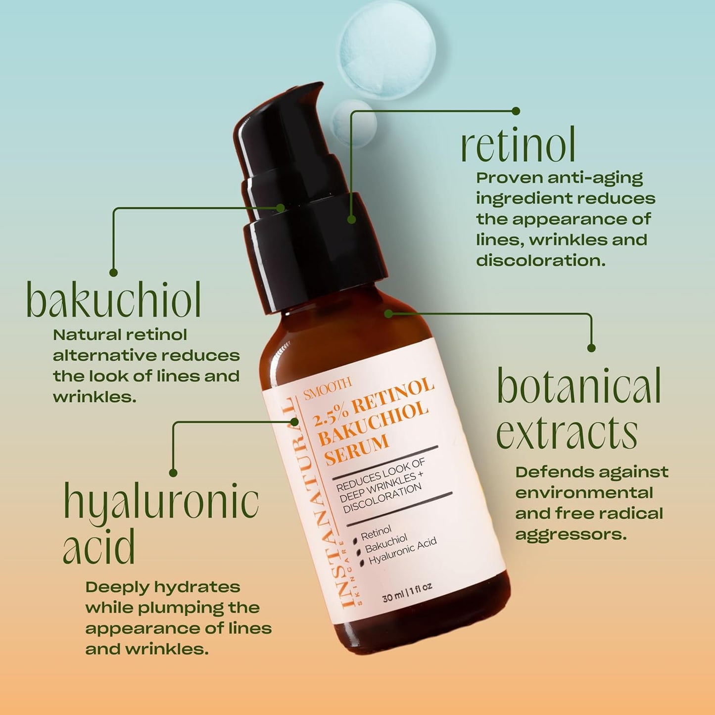 InstaNatural Face Serum (Serum Bakuchiol)-GlimoraGlow