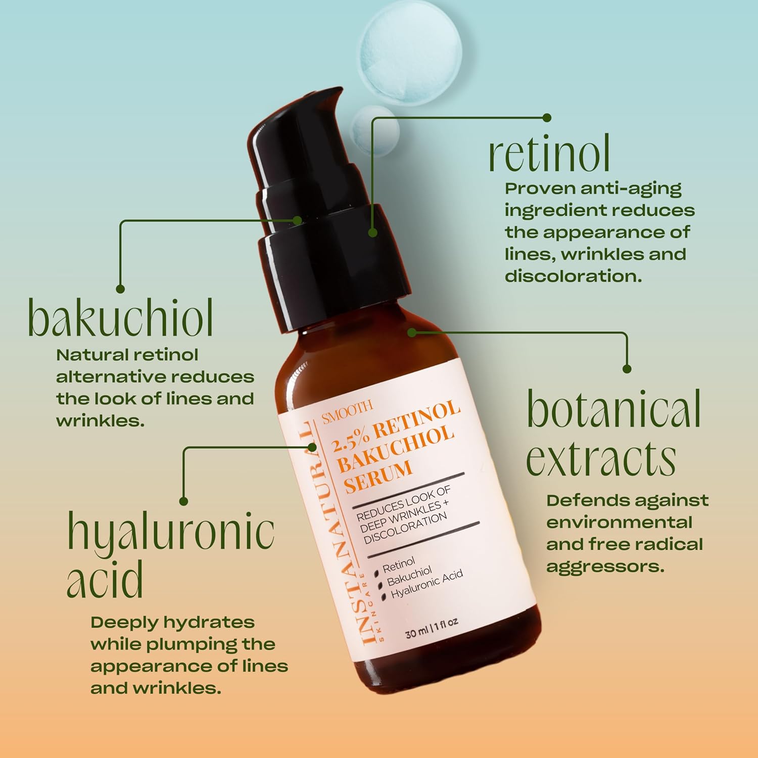 InstaNatural Face Serum (Serum Bakuchiol)-GlimoraGlow
