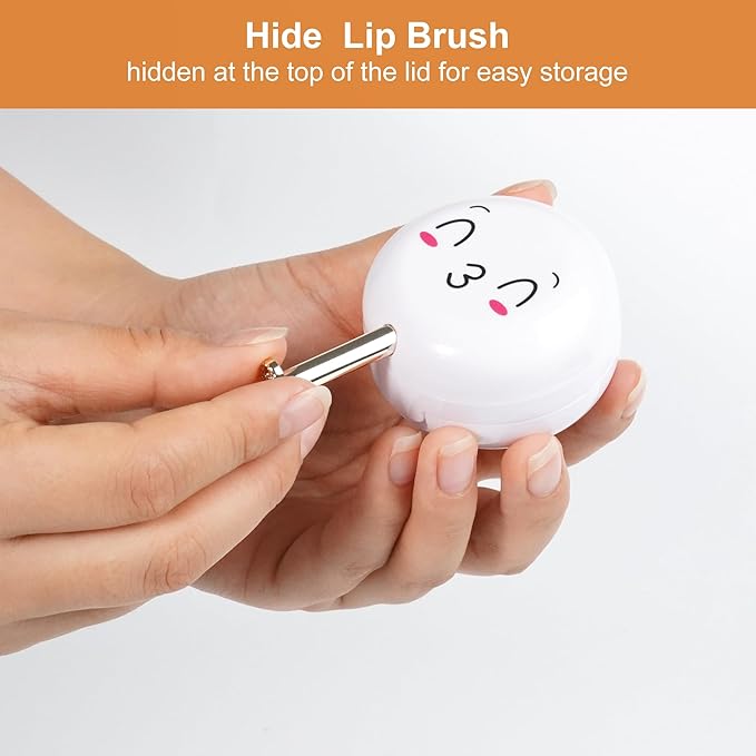 2 Pack Lip Balm Containers,Plastic Portable Empty Lip Balm Container with Mirror and Silicone Lip,Empty Lipstick Dispenser Box for Travel,Home-GlimoraGlow